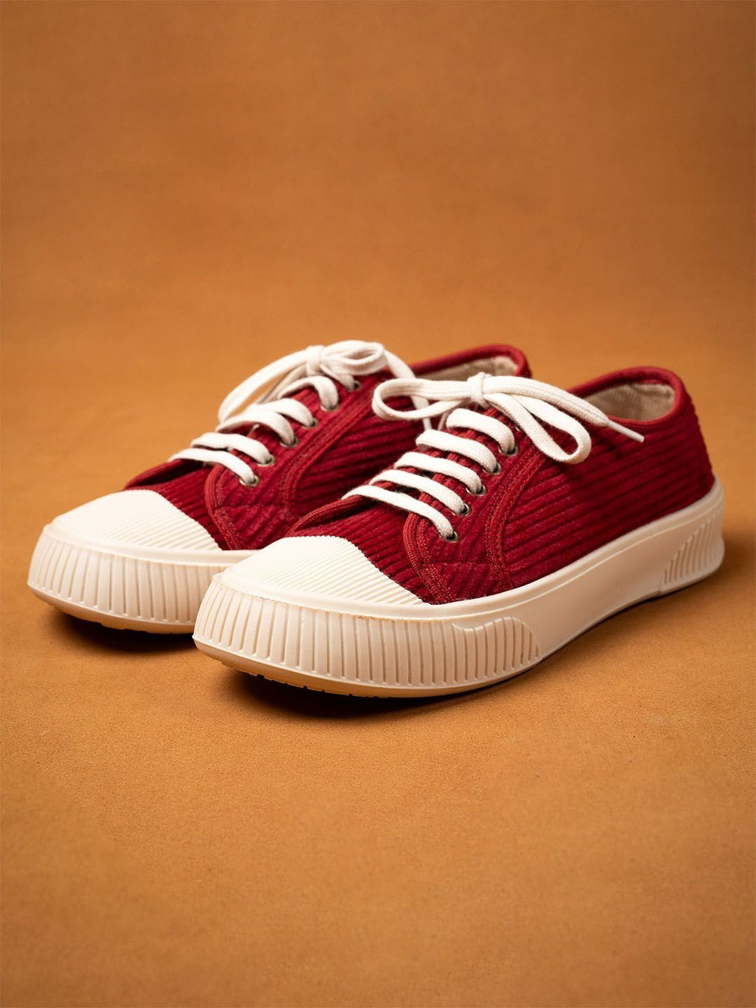 Theater Women Wicked Brothers Cherry Red Lace-Up Sneakers