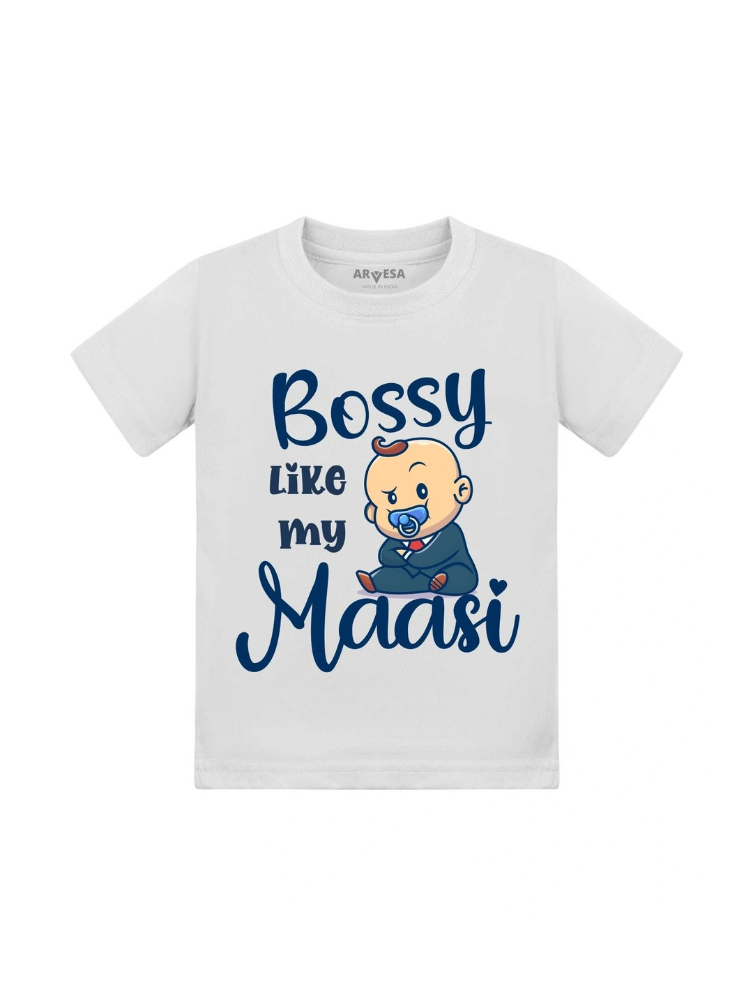 Arvesa Kids Bossy Like My Maasi Printed Tshirt