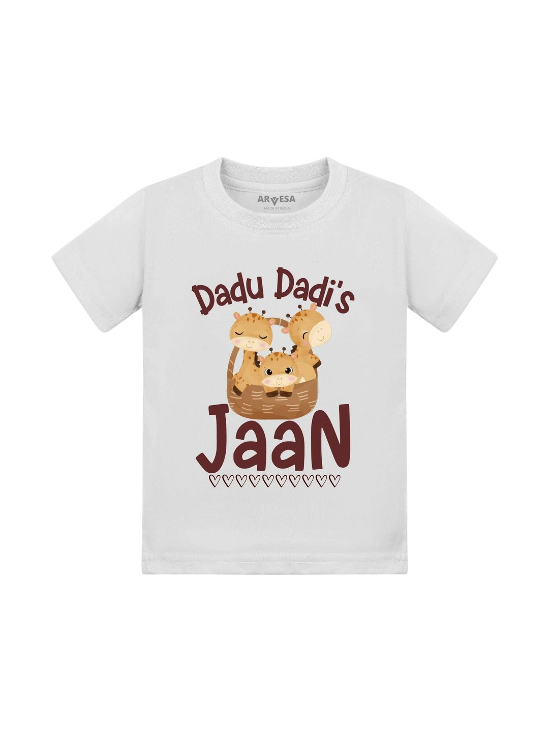 Arvesa Kids Dada Dadi Jaan Printed Tshirt