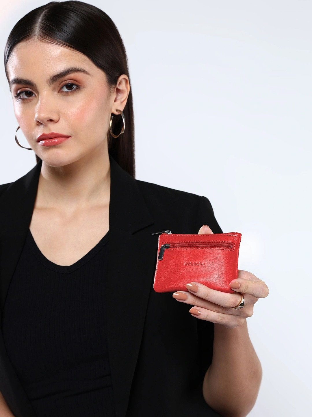 Sassora Unisex Genuine Leather Key Pouch