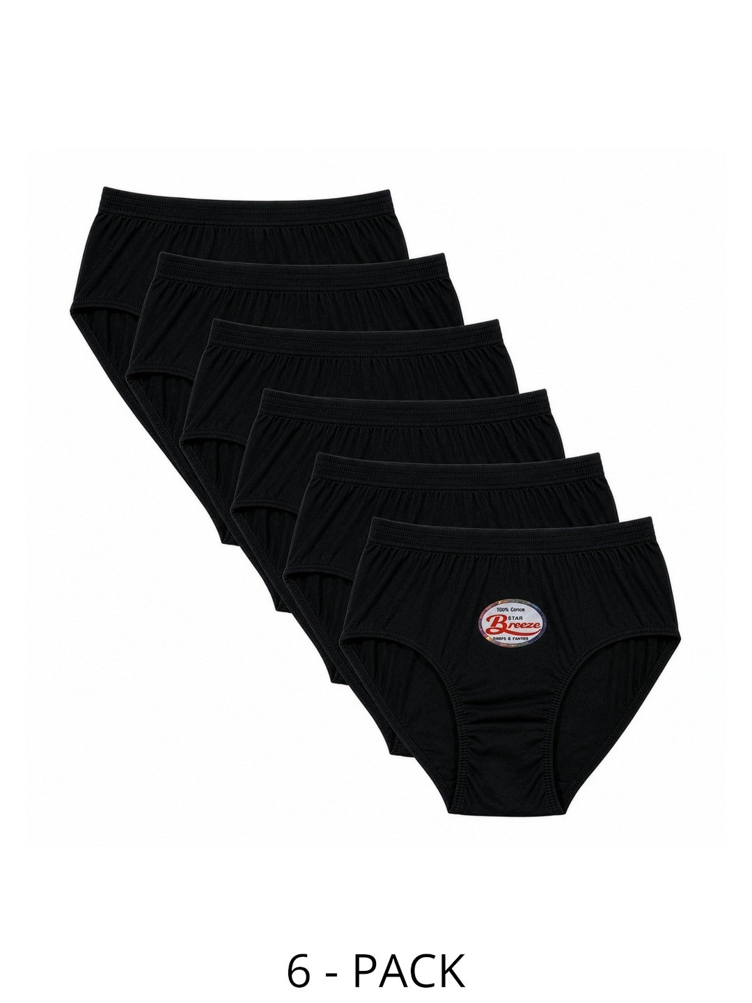 StarBreeze Women Pack of 6 Cotton Basic Briefs