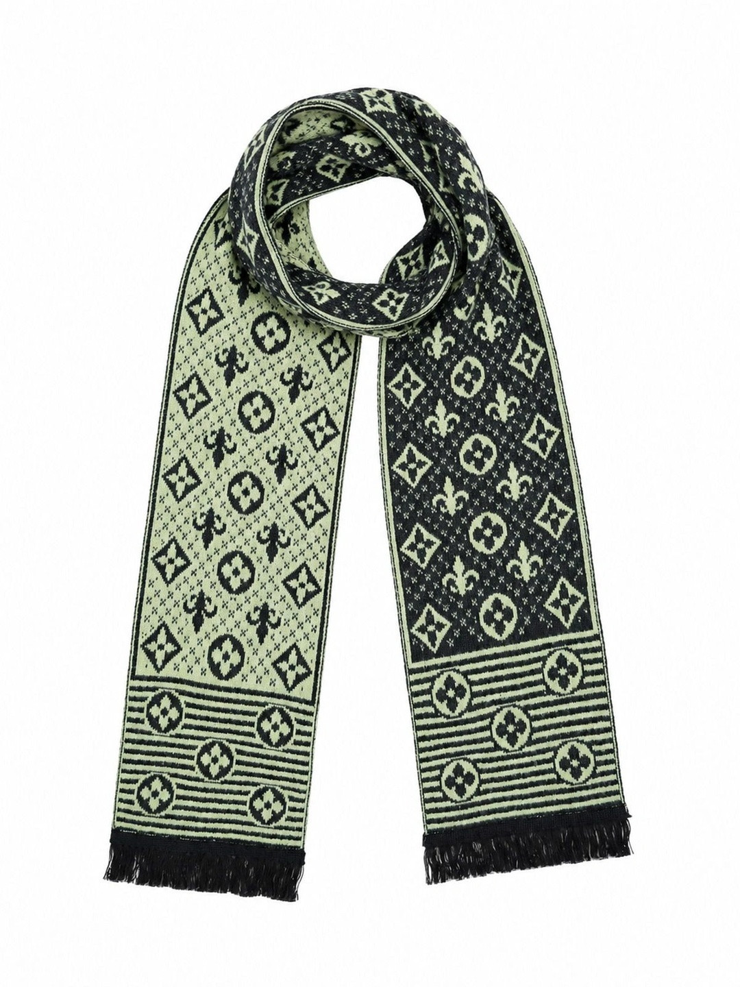 HETESHE Women Patterned Merino Wool Mufflers