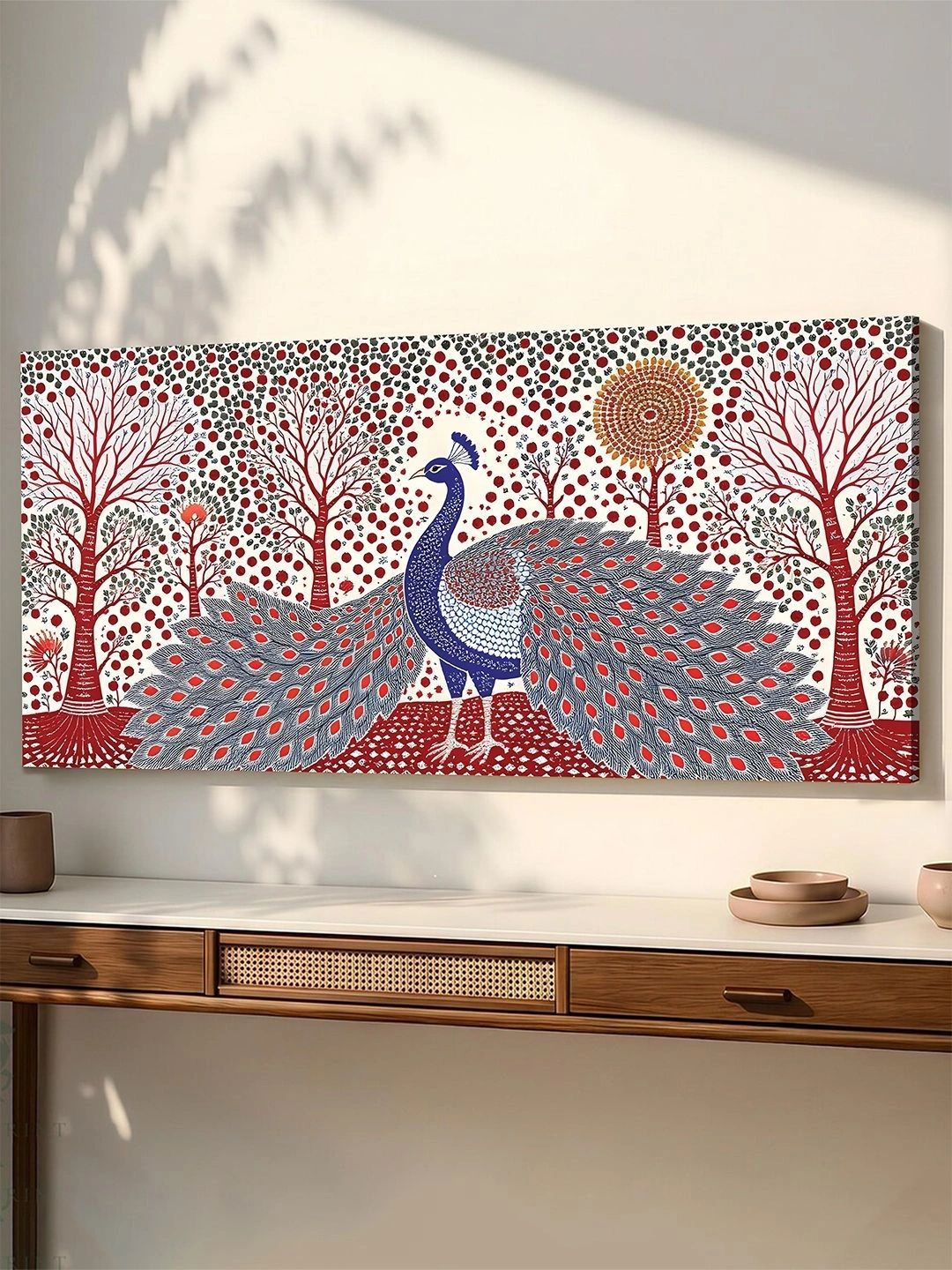 Art Street Multicoloured Single Piece Canvas Birds and Animals Wall Paintings