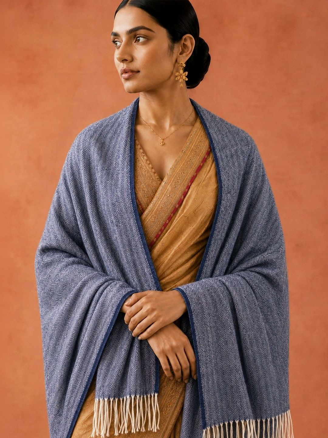 SAHASIKA Women Ethnic Woven Design Pashmina Winter Stole