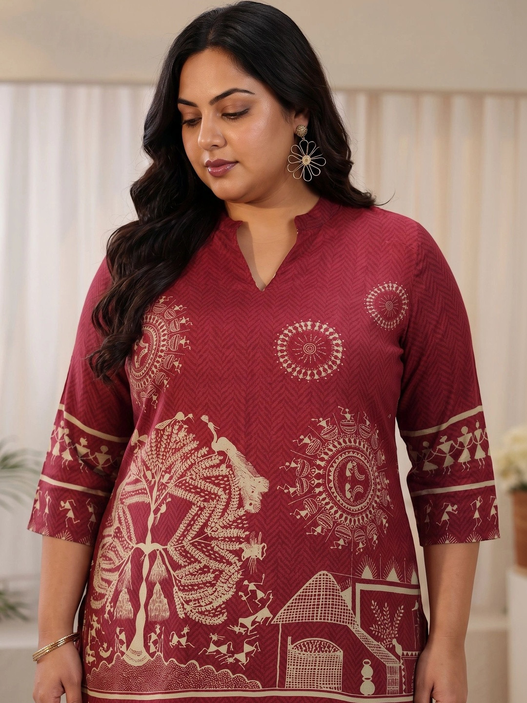 EXTRA LOVE BY LIBAS Ethnic Motifs Printed Kurti