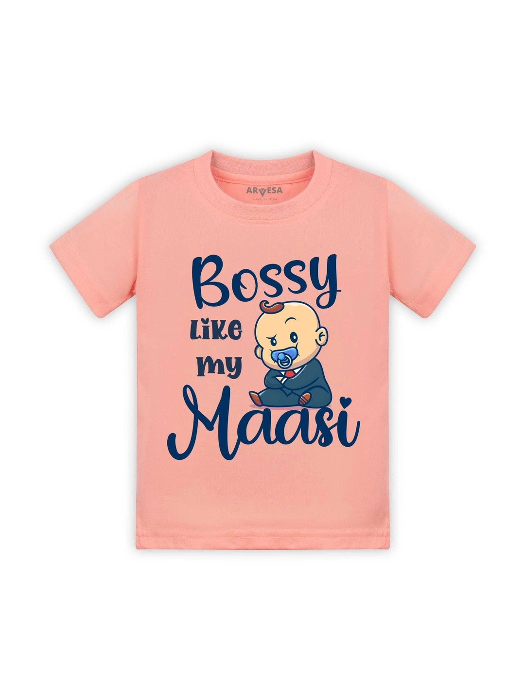 Arvesa Kids Bossy Like My Maasi Printed Tshirt