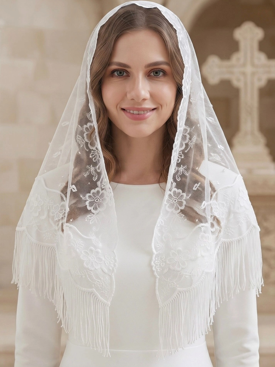 ORNEST Women Embroidered Scarf
