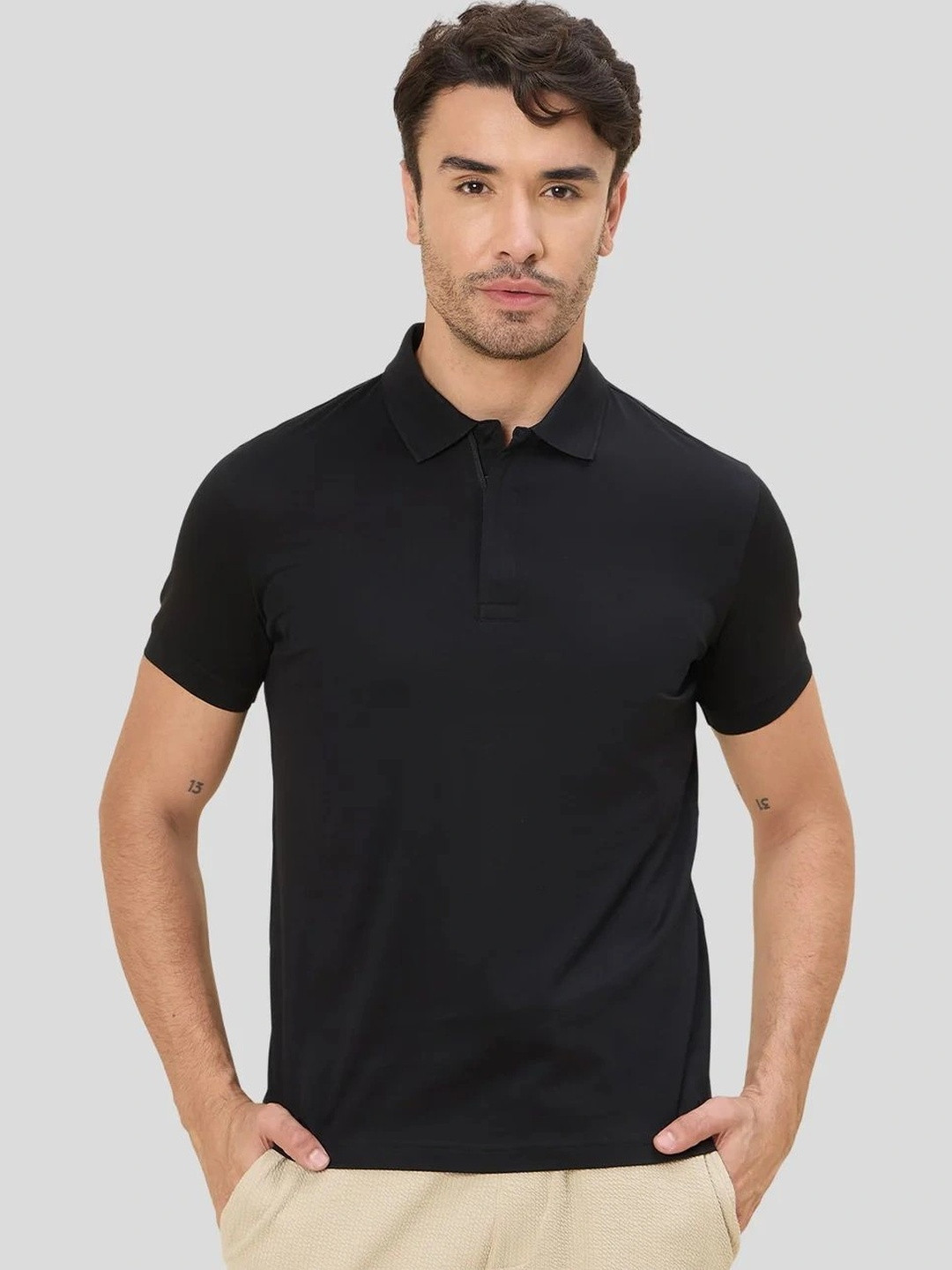 VEROSMART Men's Premium Supima Cotton smooth surface regular fit Polo T-Shirt