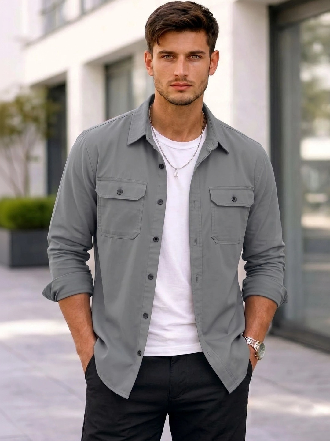 Deelmo Men Standard Casual Shirt