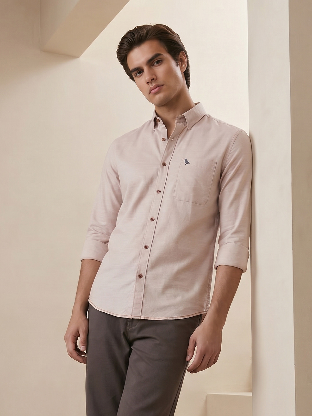 Mr Bowerbird Tailored Fit Pure Cotton Causal Shirt