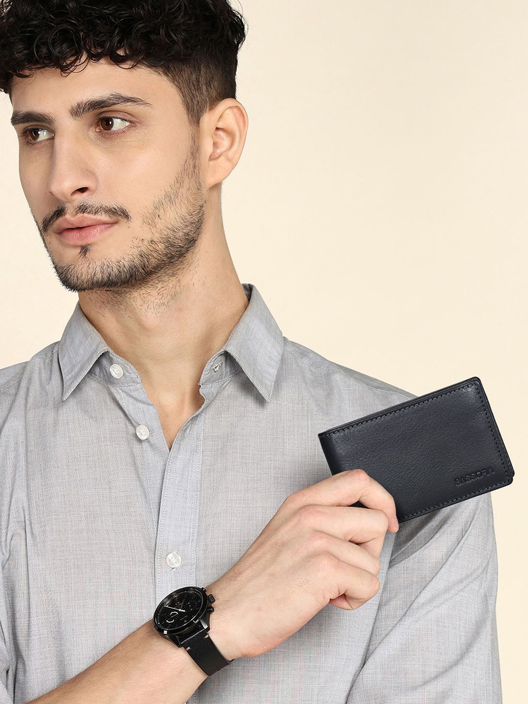 Sassora RFID Leather Two Fold Wallet