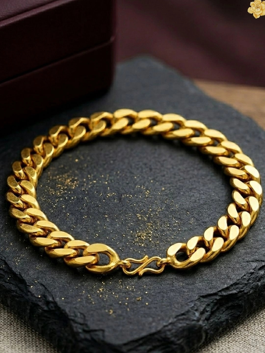 Anouk Men Brass Gold-Plated Link Bracelet