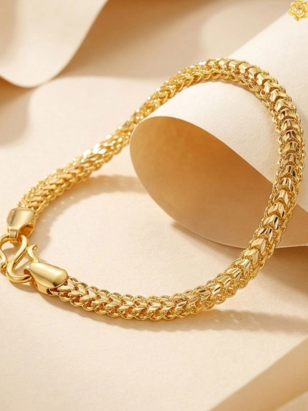 Anouk Men Brass Gold-Plated Link Bracelet