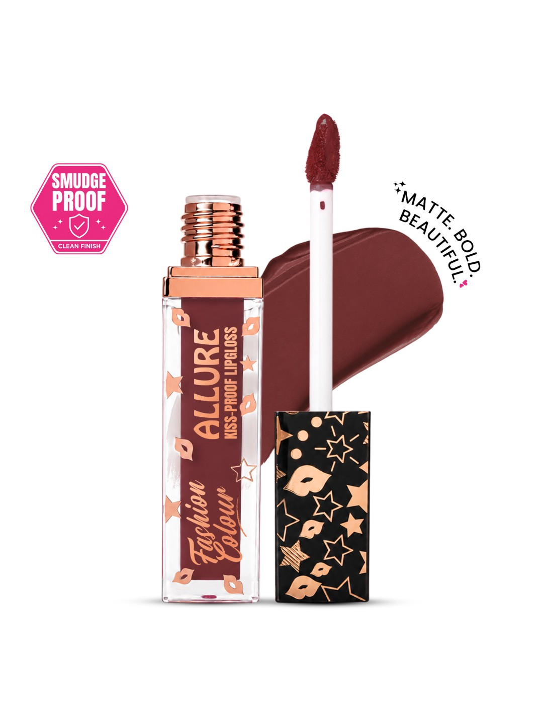 Fashion Colour Allure Kiss Proof Long Lasting Lip Gloss 6ml - Brownie Brown 02