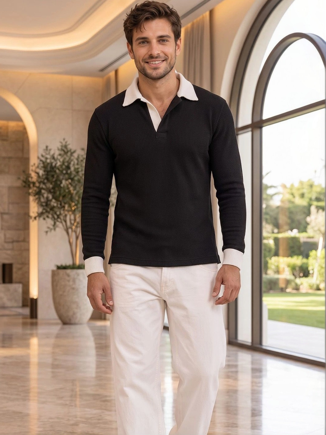 Friskers Men Polo Collar T-shirt