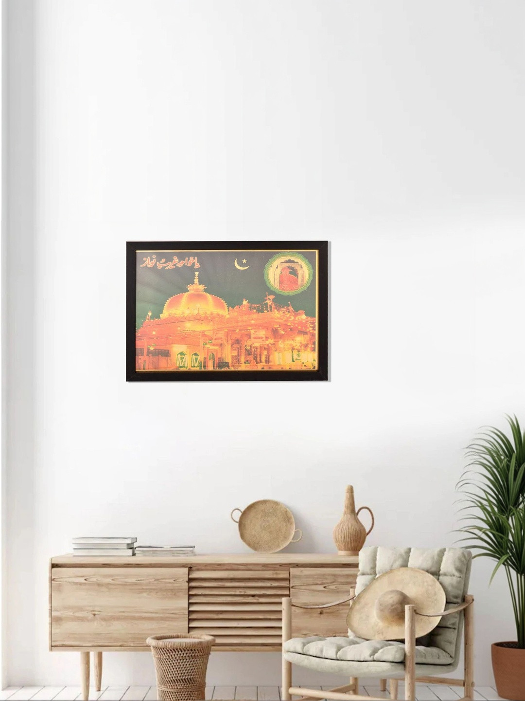 KhwajaDarbar Wood Ethnic Motifs Matte Lightweight Spiritual Wall Decor