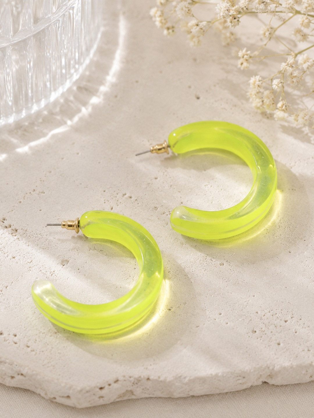 DressBerry Yellow Geometric Studs