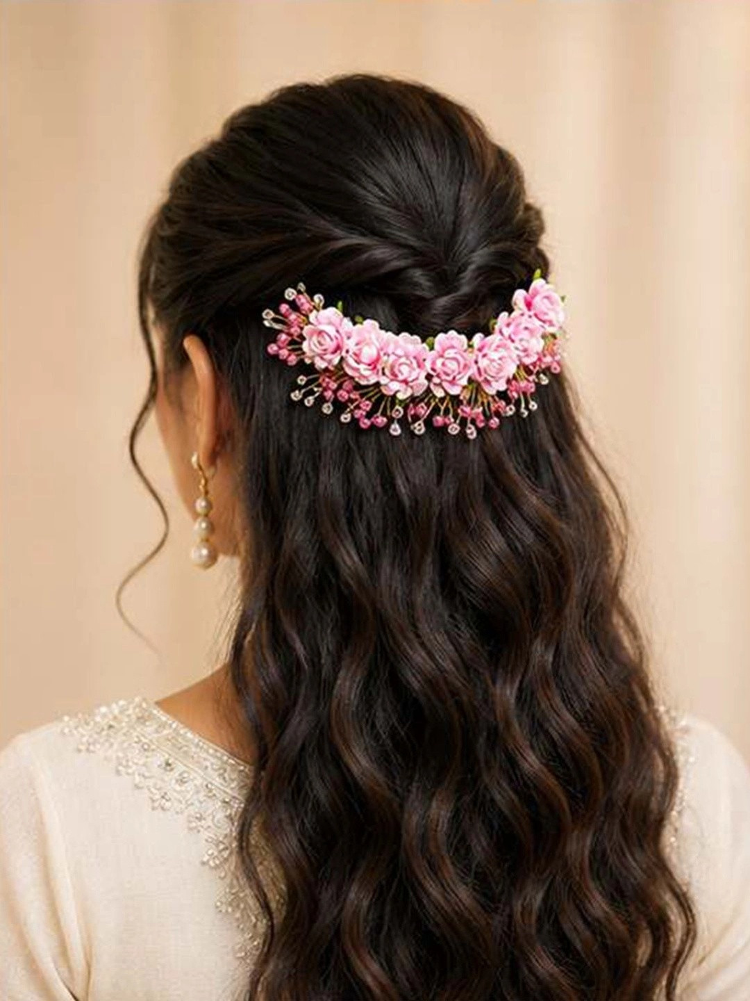 Hair Flare Women Floral Embellished Ponytail Holders