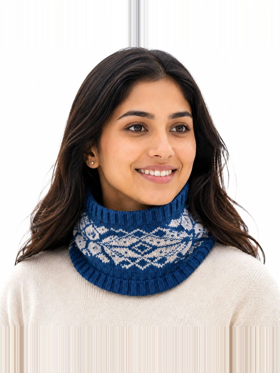 HETESHE Women Patterned Acrylic Mufflers
