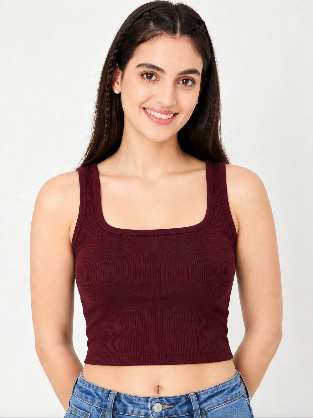 GLOWBERRY Cotton Crop Top