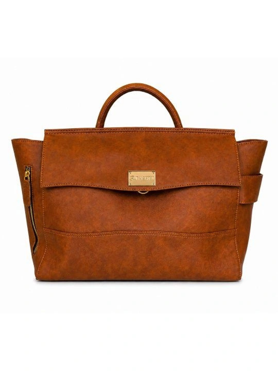RASHKI Aria Textured Buckle Detail Water Resistant Oversized Swagger Satchel Bag