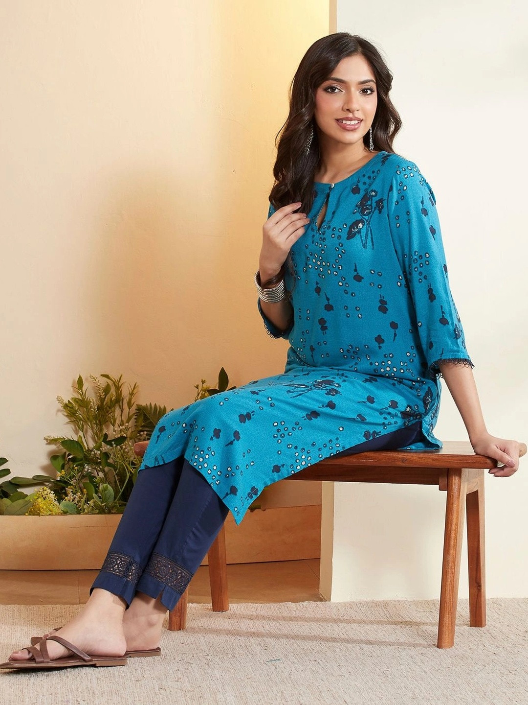 Biba Women Printed Indie Prints Kurta