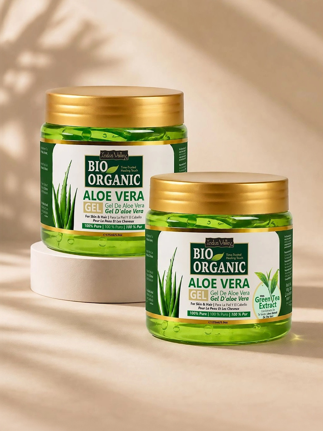 Indus Valley Pack Of 2 Bio-Organic Pure Aloe Vera Gel-175 ml