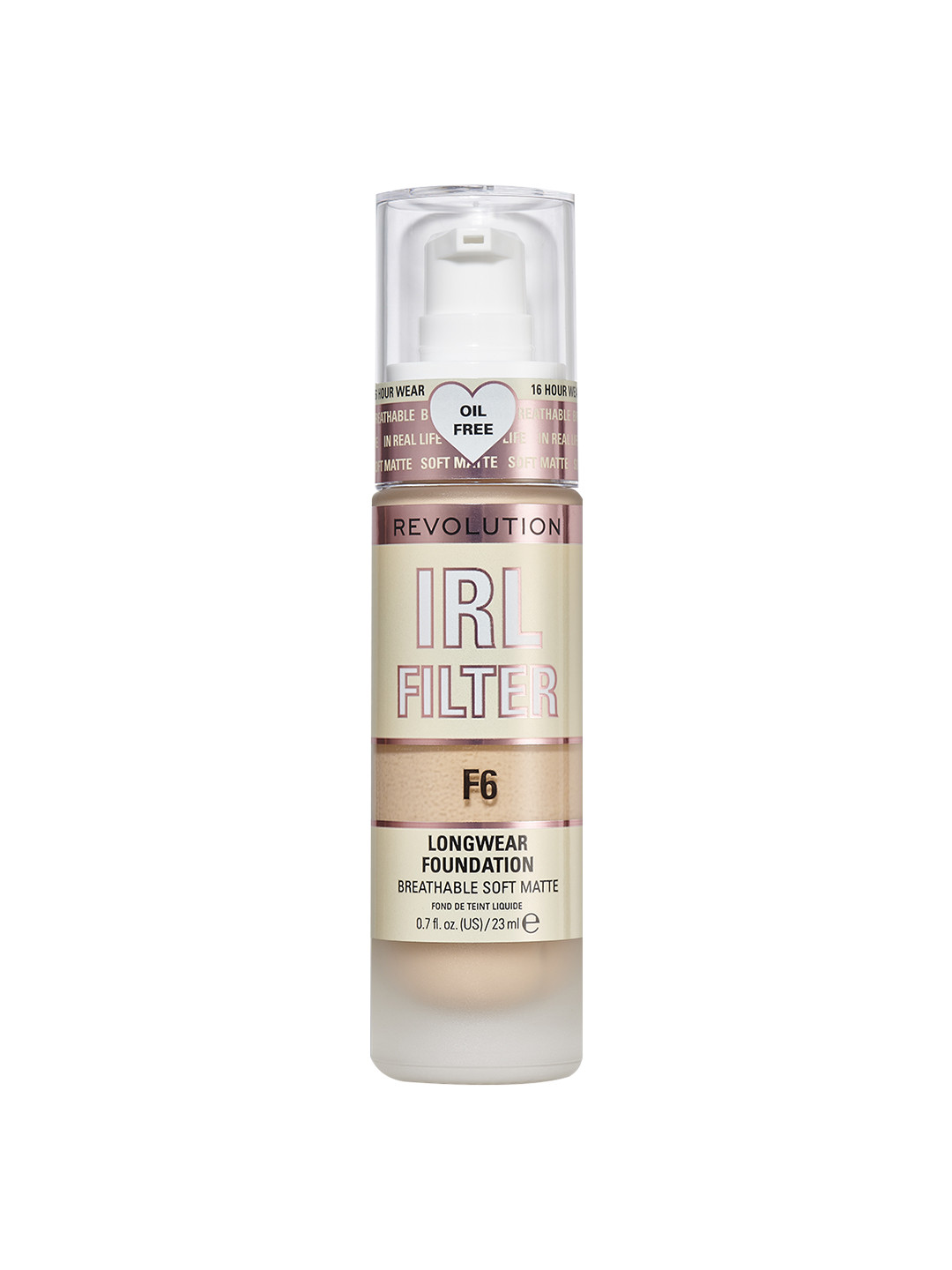 Makeup Revolution London IRL Filter Longwear Foundation with Niacinamide 23 ml - Shade F6