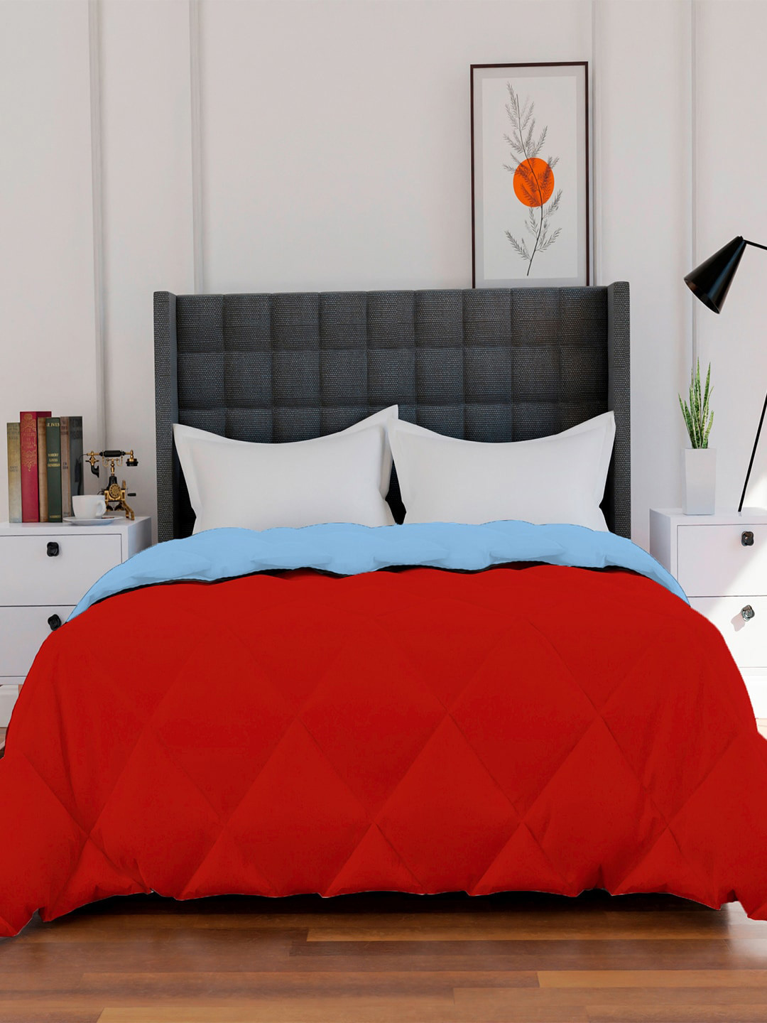 AVI Red & Blue Mild Winter 233 GSM Double Bed Comforter