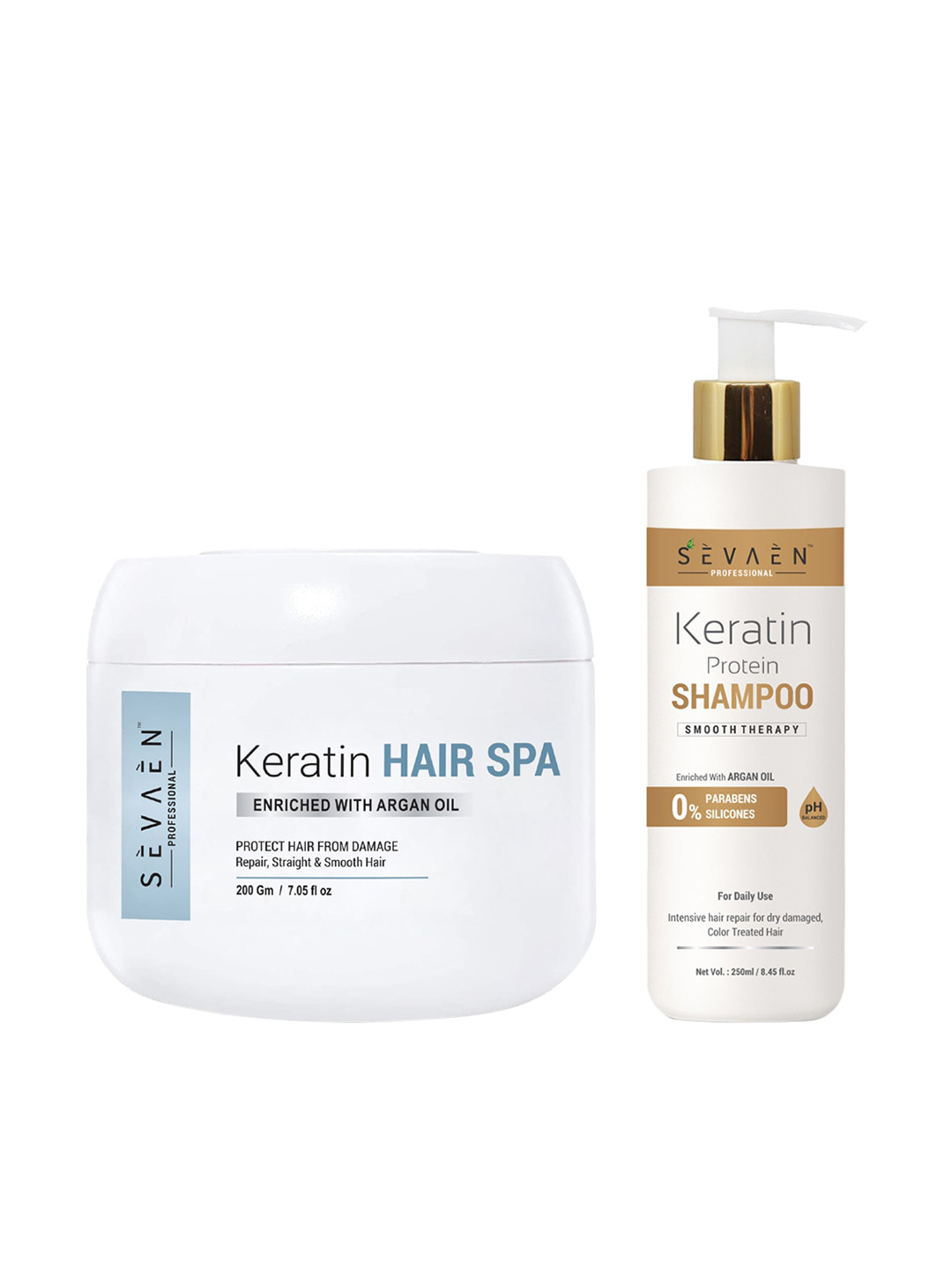 SEVAEN Keratin Shampoo And Hair Spa Cream For Hair Dry & Damage repair