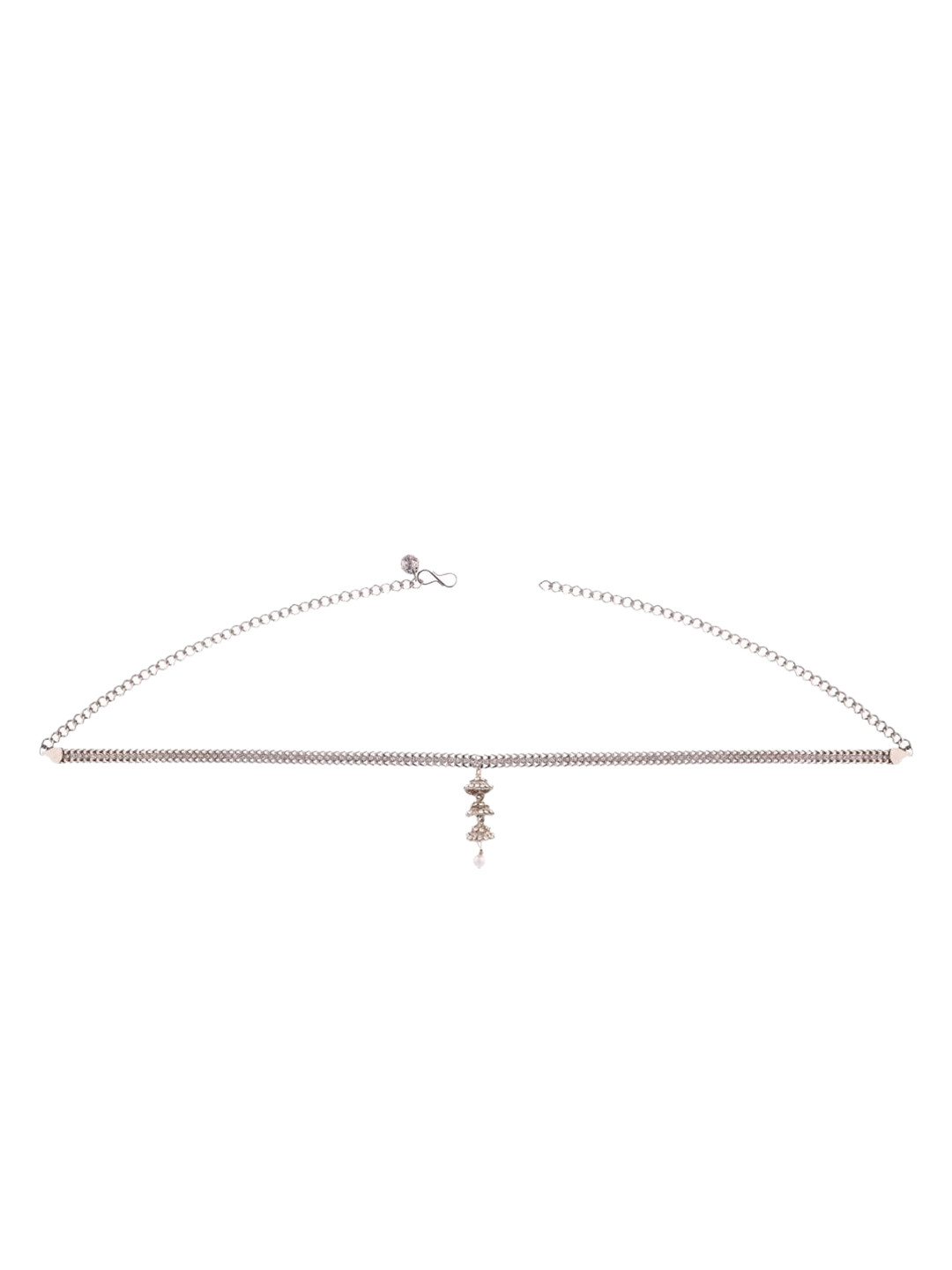 Efulgenz White Artificial Stones Studded Waistchain