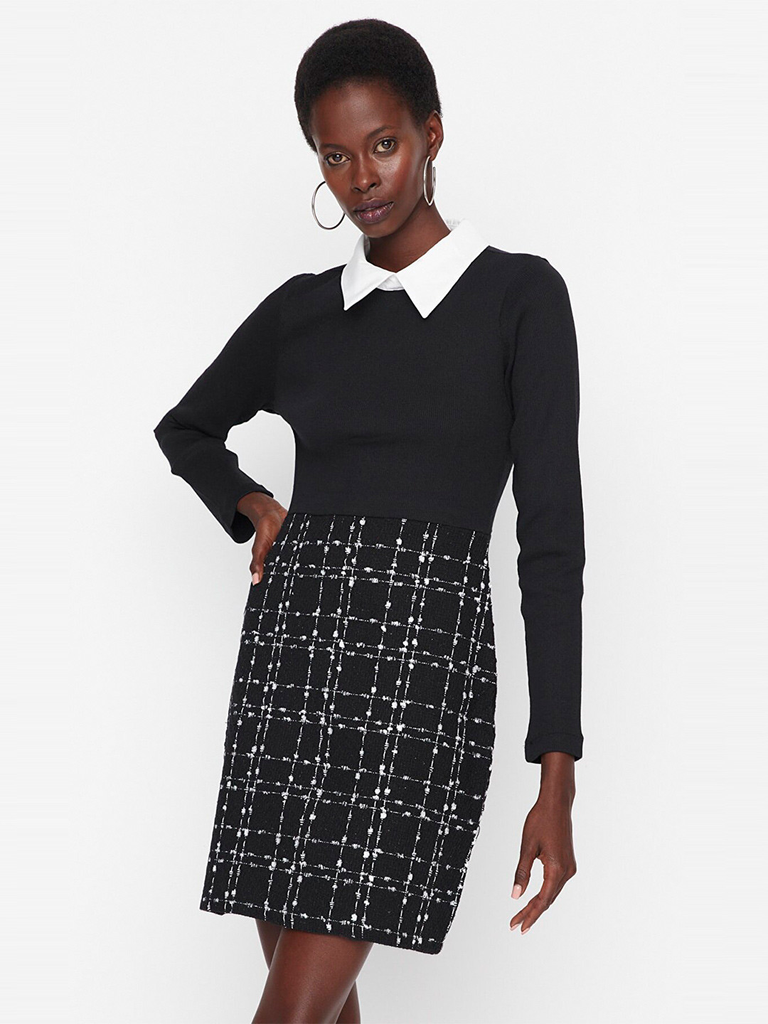 Trendyol Black & White Dress