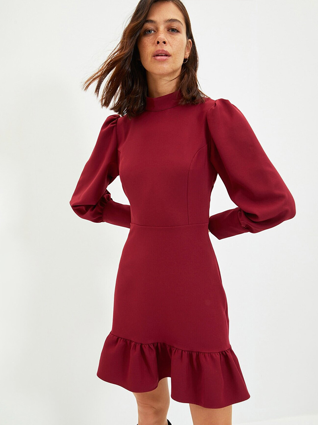 Trendyol Burgundy Mini Dress
