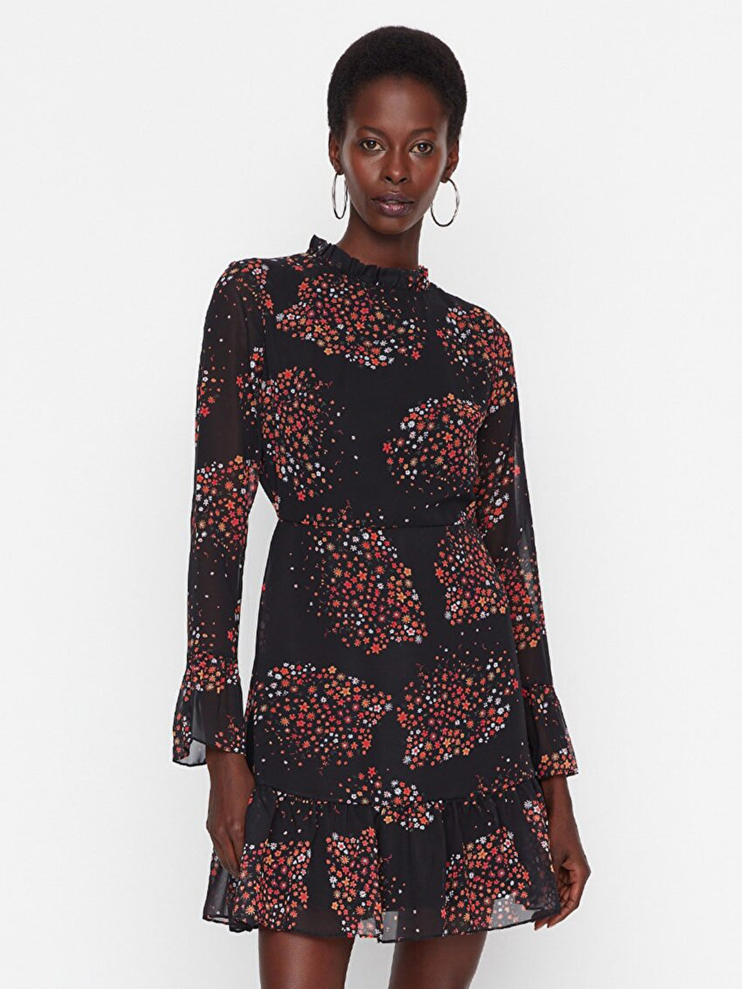 Trendyol Women Brown Fit and Flare Mini Dress