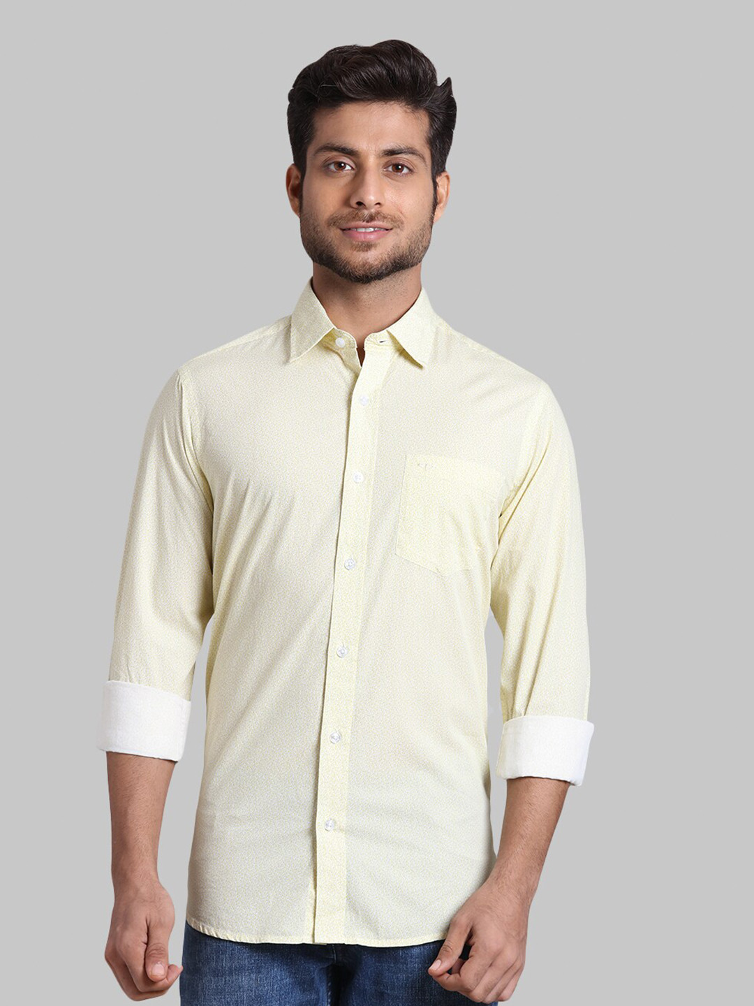 ColorPlus Men Yellow Casual Shirt