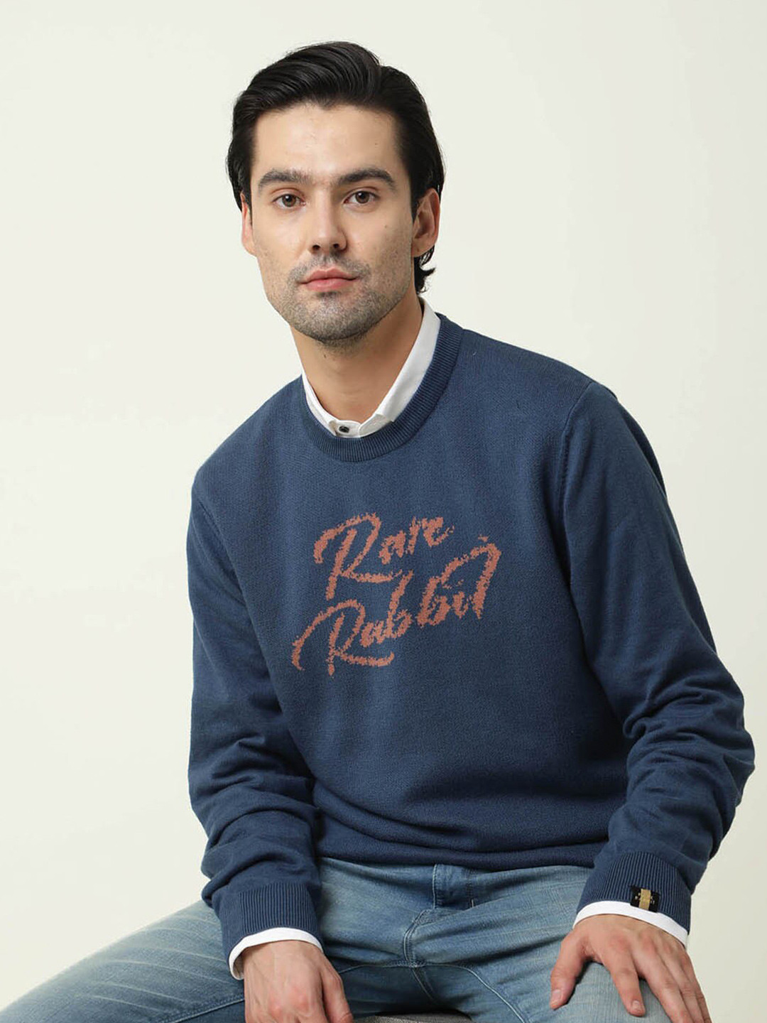 RARE RABBIT Men Teedo Slim Fit Printed Sweatshirt