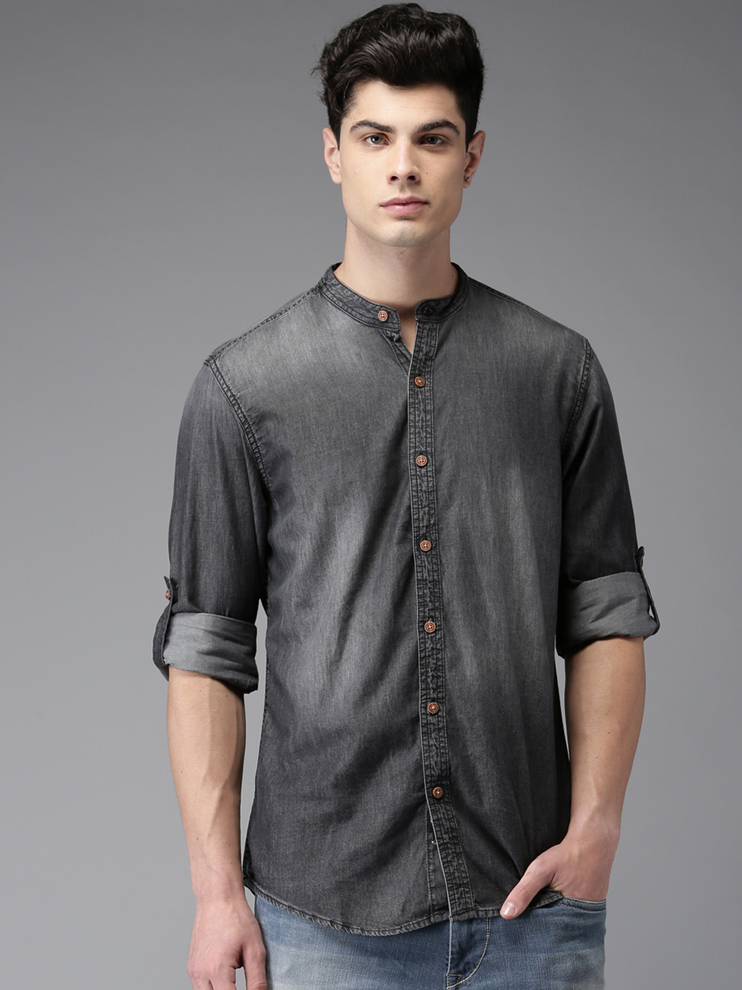 Buy Moda Rapido Men Charcoal Grey 