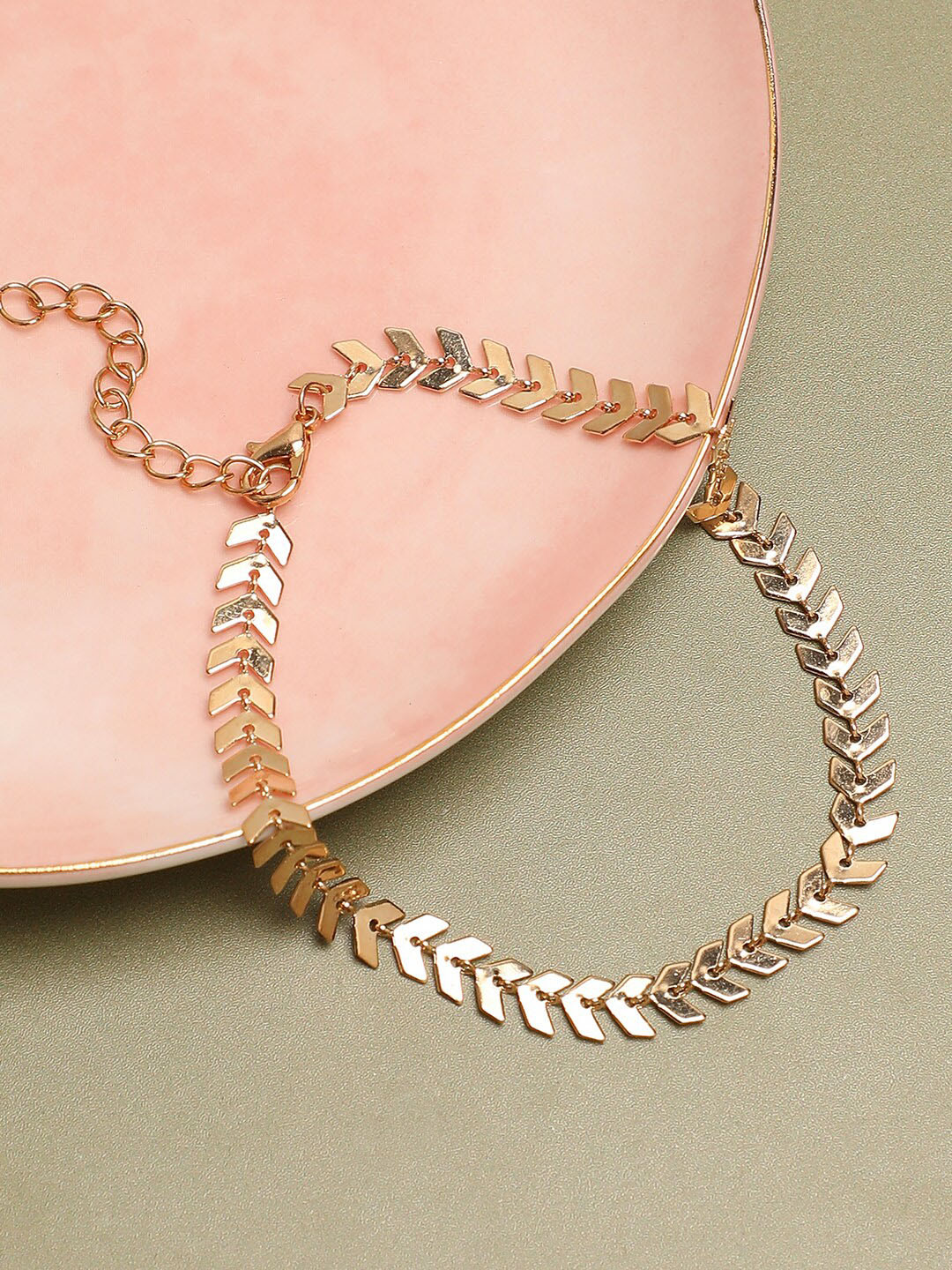 SOHI Women Gold-Plated Anklet Cum Bracelet