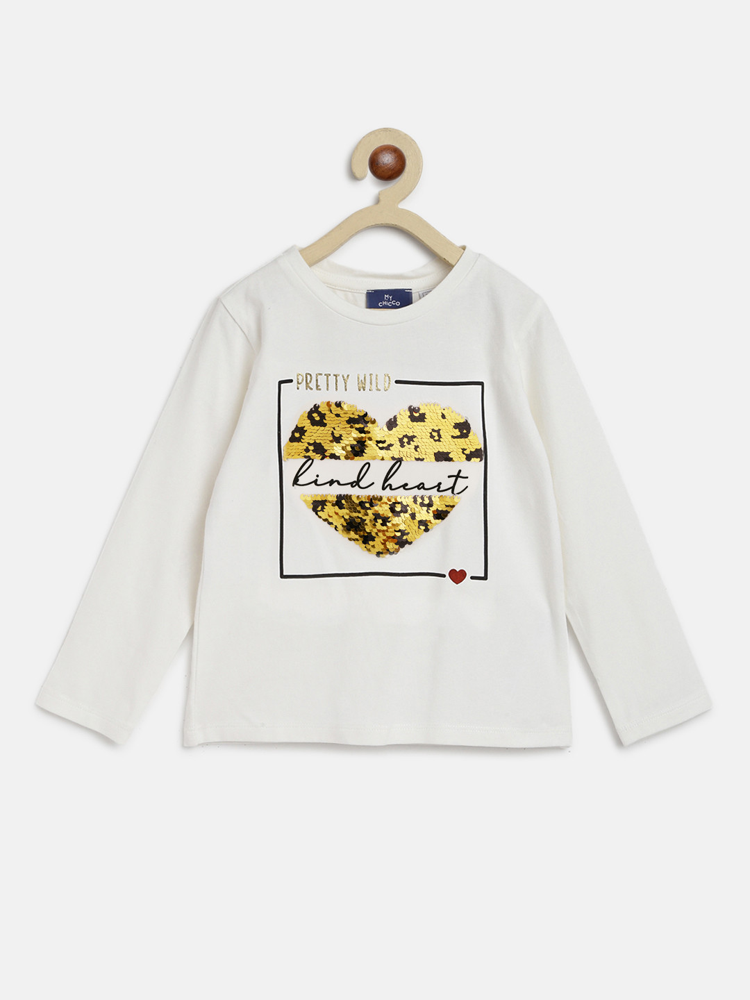 Chicco Girls Cream-Coloured Long Sleeved T-shirt