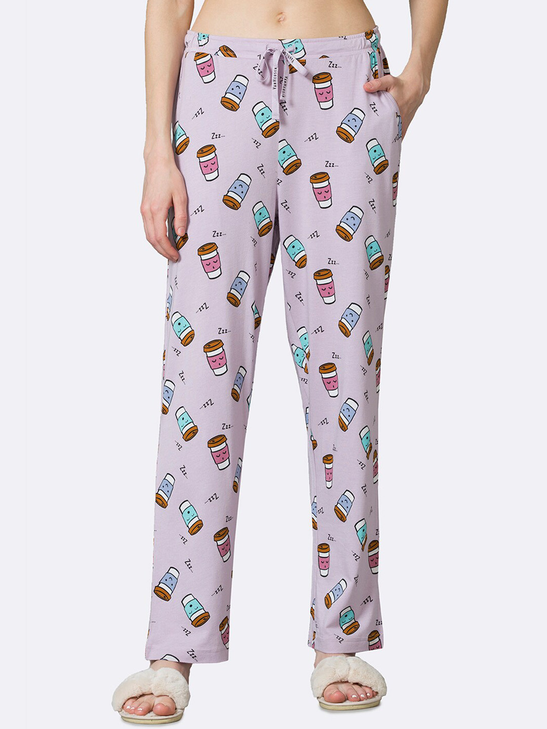 Van Heusen Women Cozy Cup Allover Print Functional Pocket Ultra Soft Lounge Pants