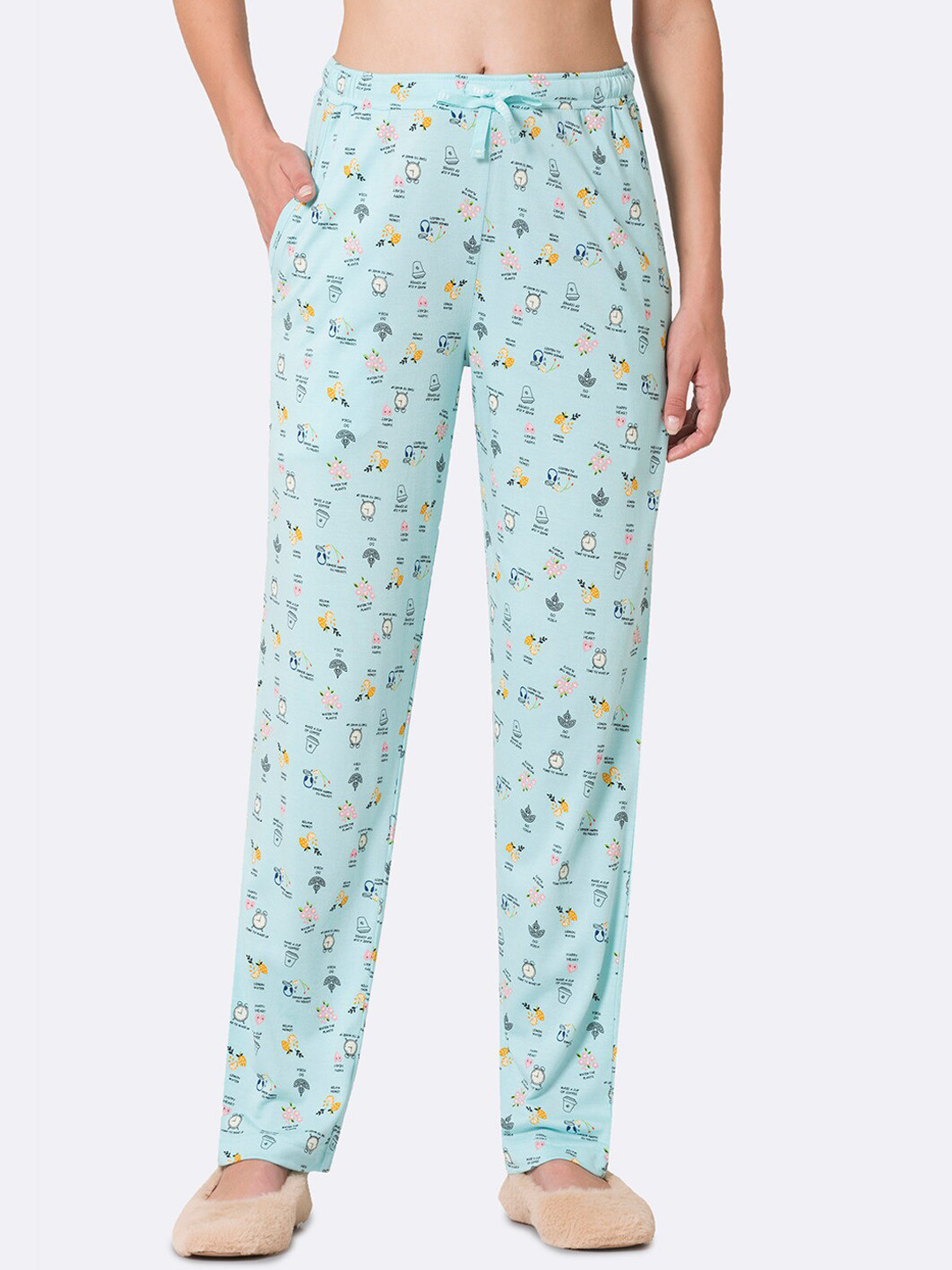 Van Heusen Women Happy Heart Allover Print Functional Pocket Ultra Soft Lounge Pants