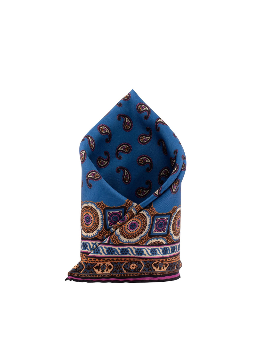 The Tie Hub Men Italian Paisley Print Silk Pocket Square