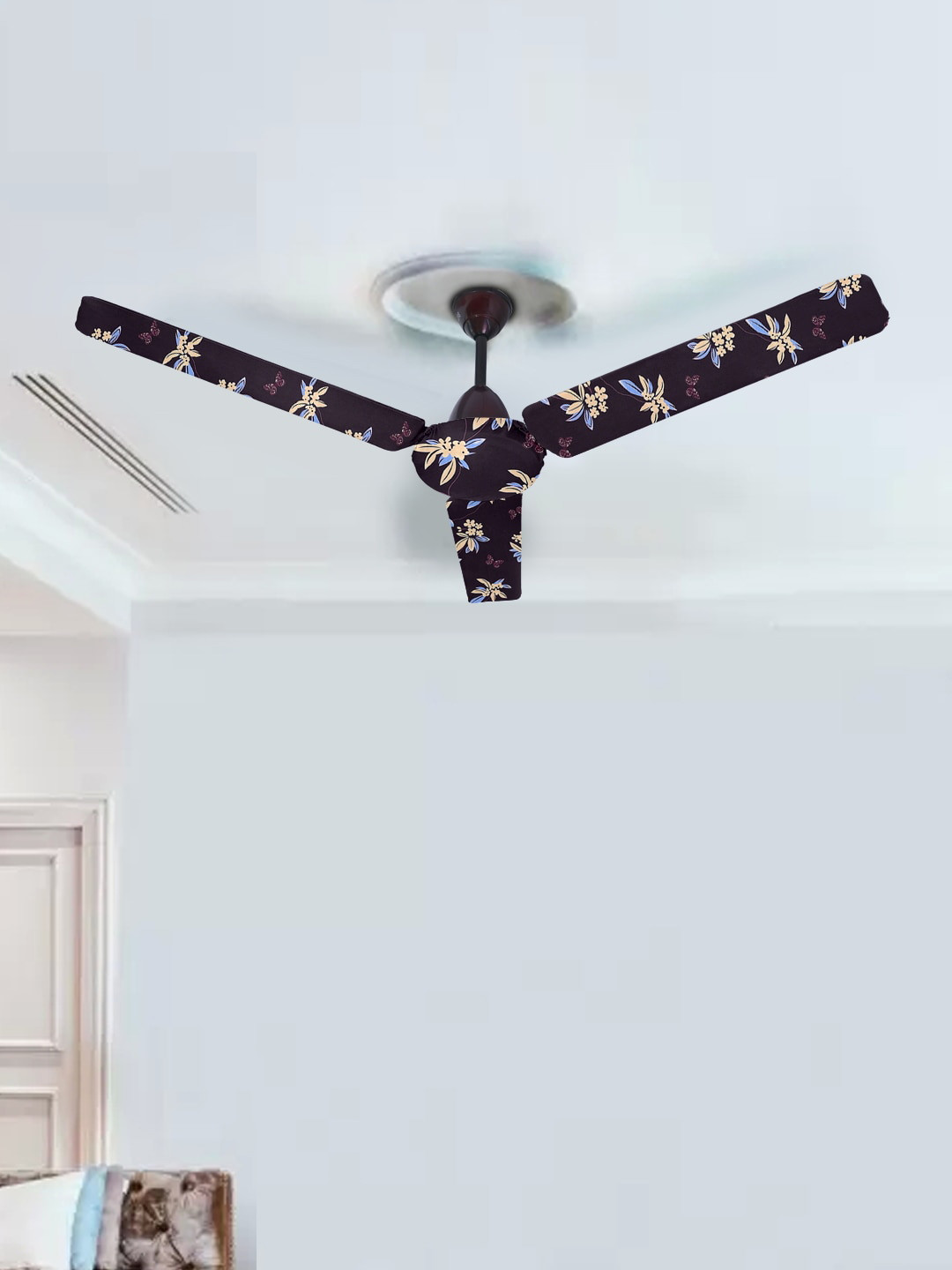 Cortina Violet Printed Three Blend Ceiling Fan Blade Covers