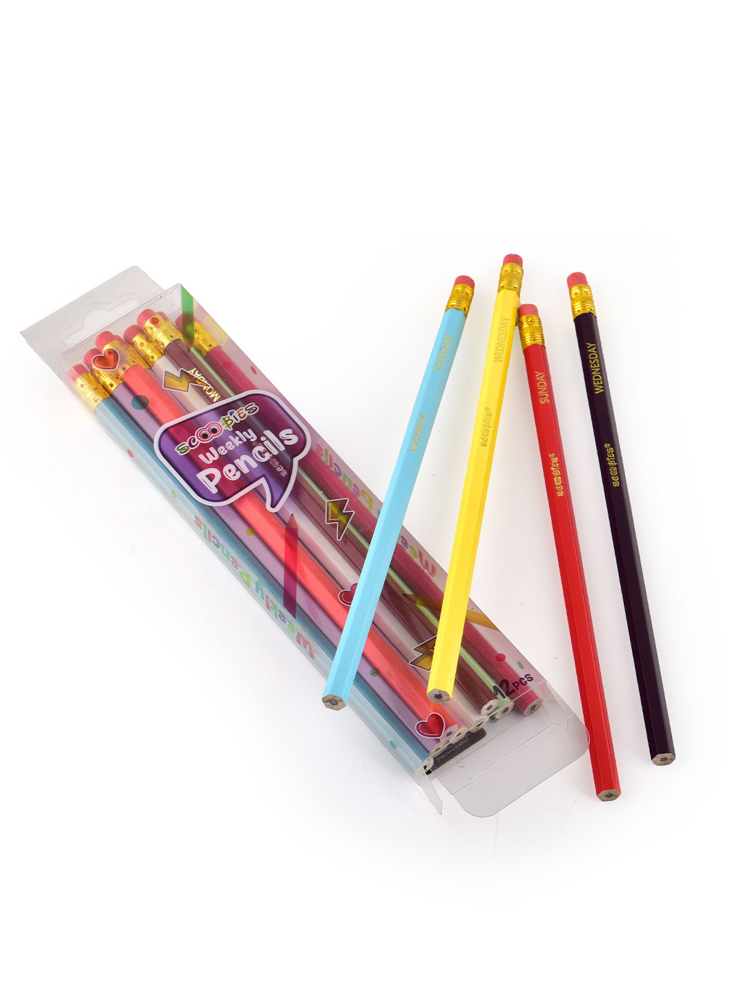 SCOOBIES Kids Green & Blue Set of 12 HB Pencils