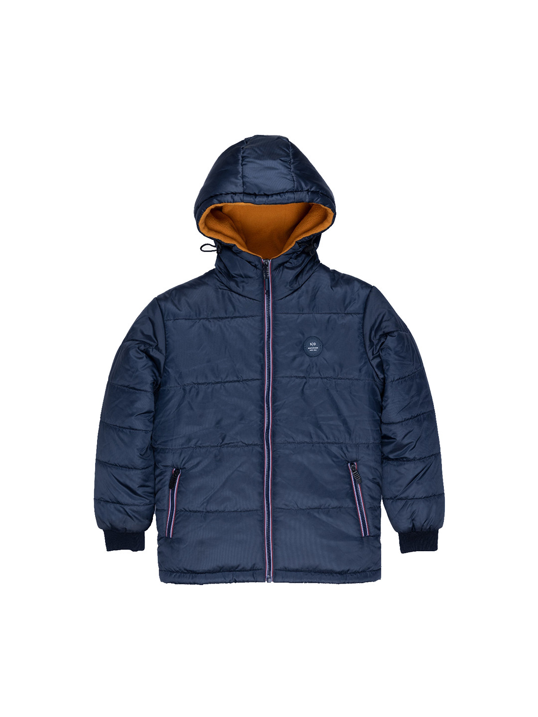 Status Quo Boys Navy Blue Hooded Puffer Jacket