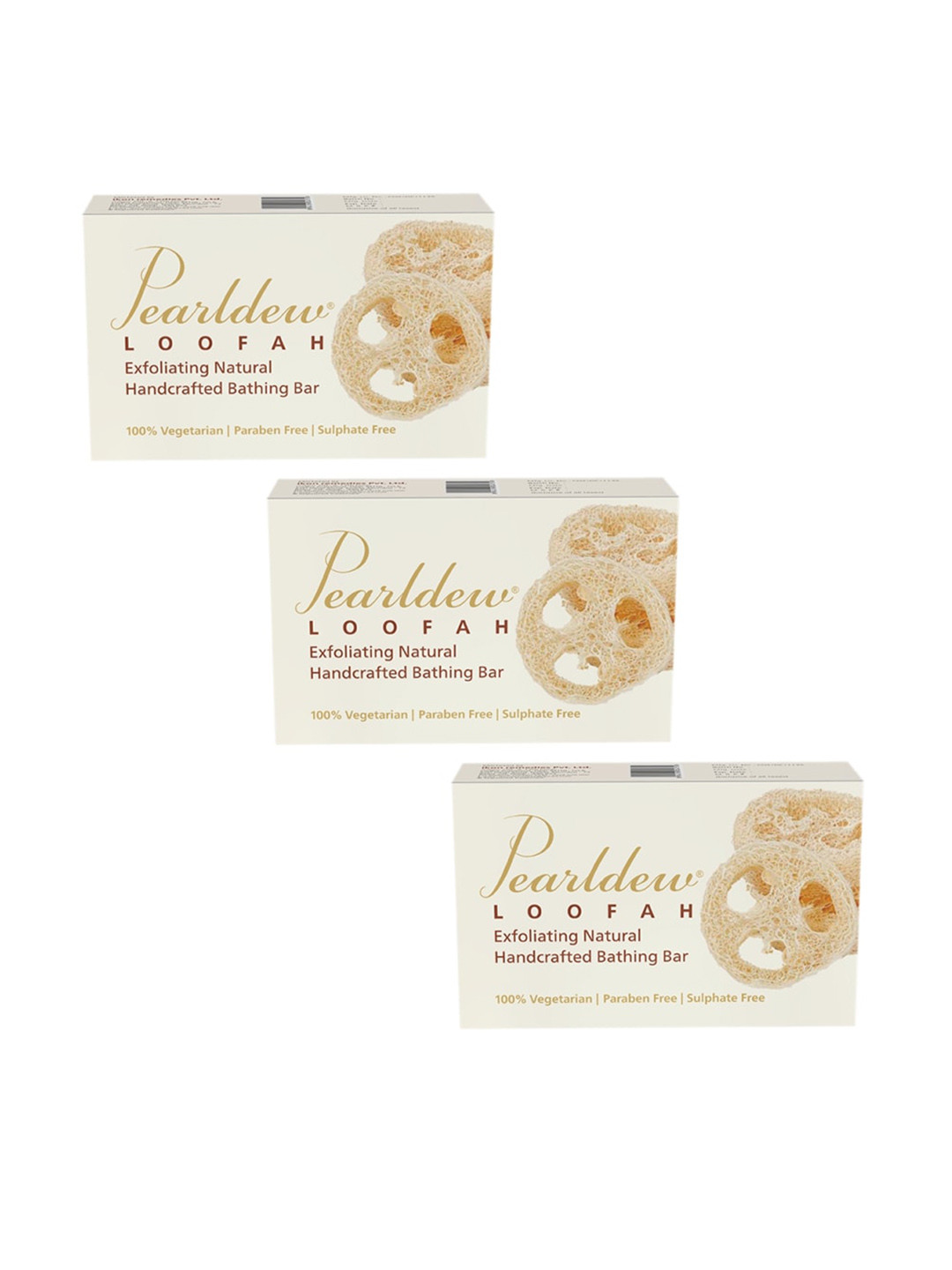 Pearldew Set Of 3 Loofah Exfoliating Bathing Bar