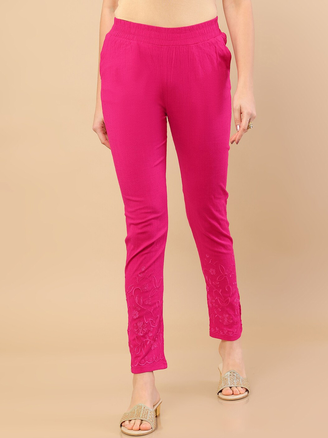 Soch Women Pink Jodhpuris Trousers