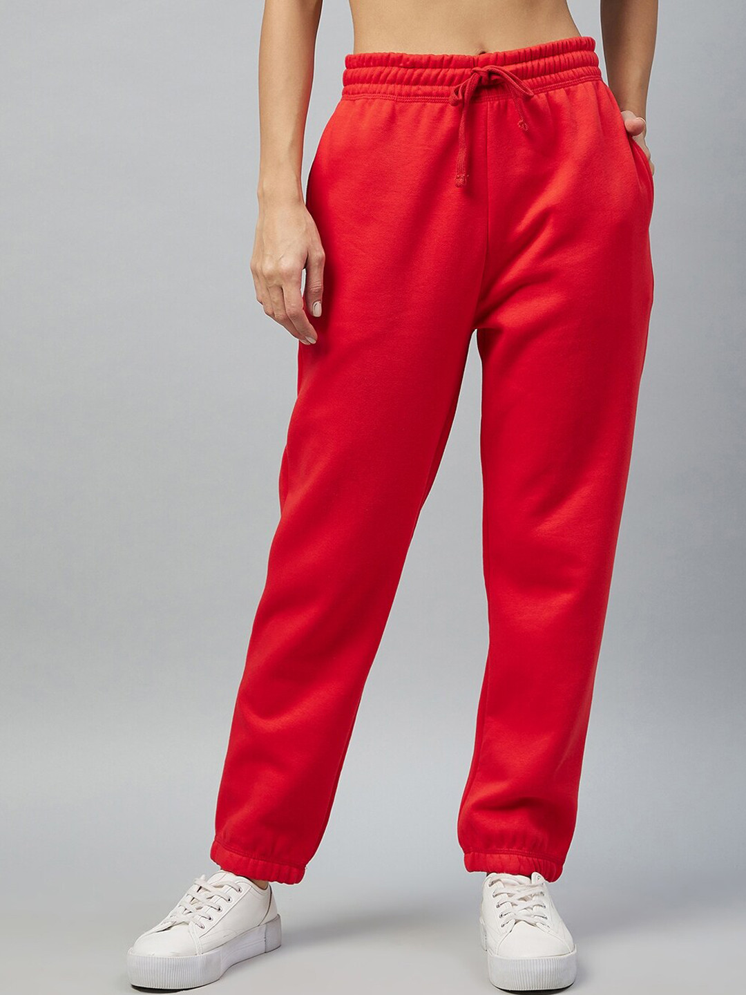 DELAN Women Red Solid Jogger