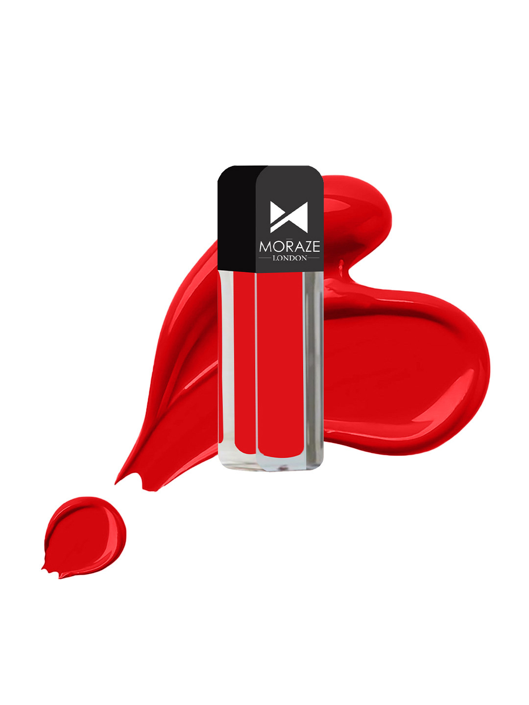 Moraze Red Kiss Proof & Non Transfer Lip Color Kiss Proof Vegan Non Toxic 3 ML- Scarlet Red