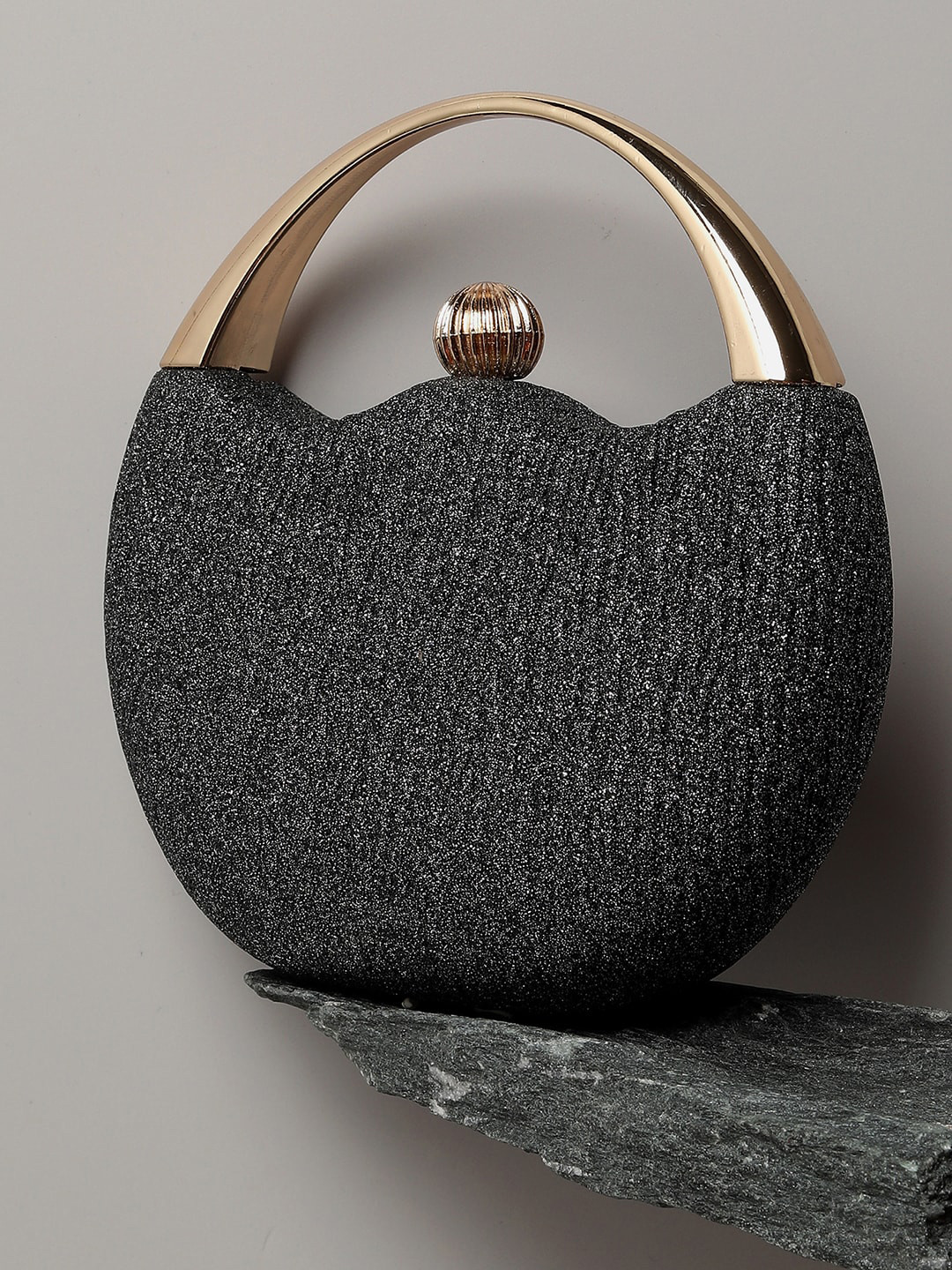 HAUTE SAUCE  Black PU Oversized Shopper Handheld Bag with Tasselled